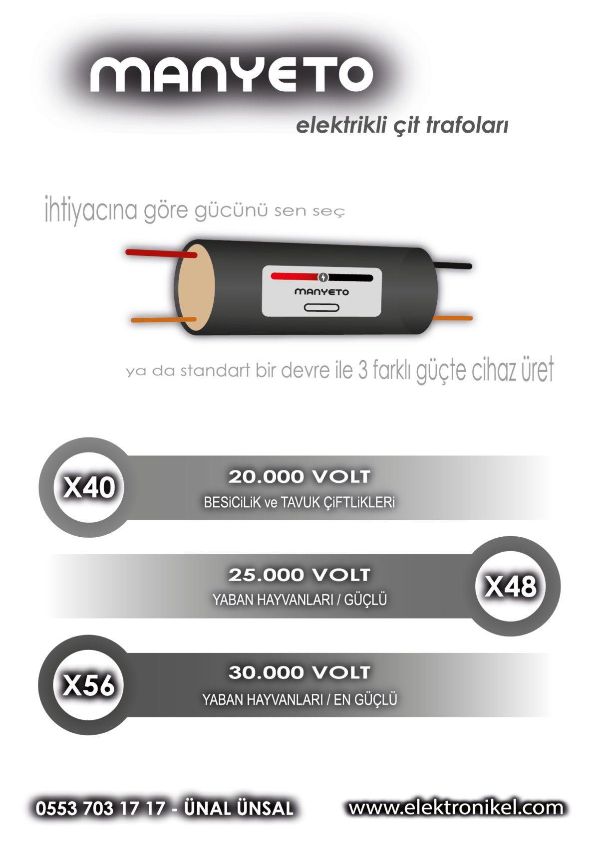 20KV MANYETO X40 Elektrikli Çit Çıkış Trafosu (Yükseltici Bobin) - Görsel 3